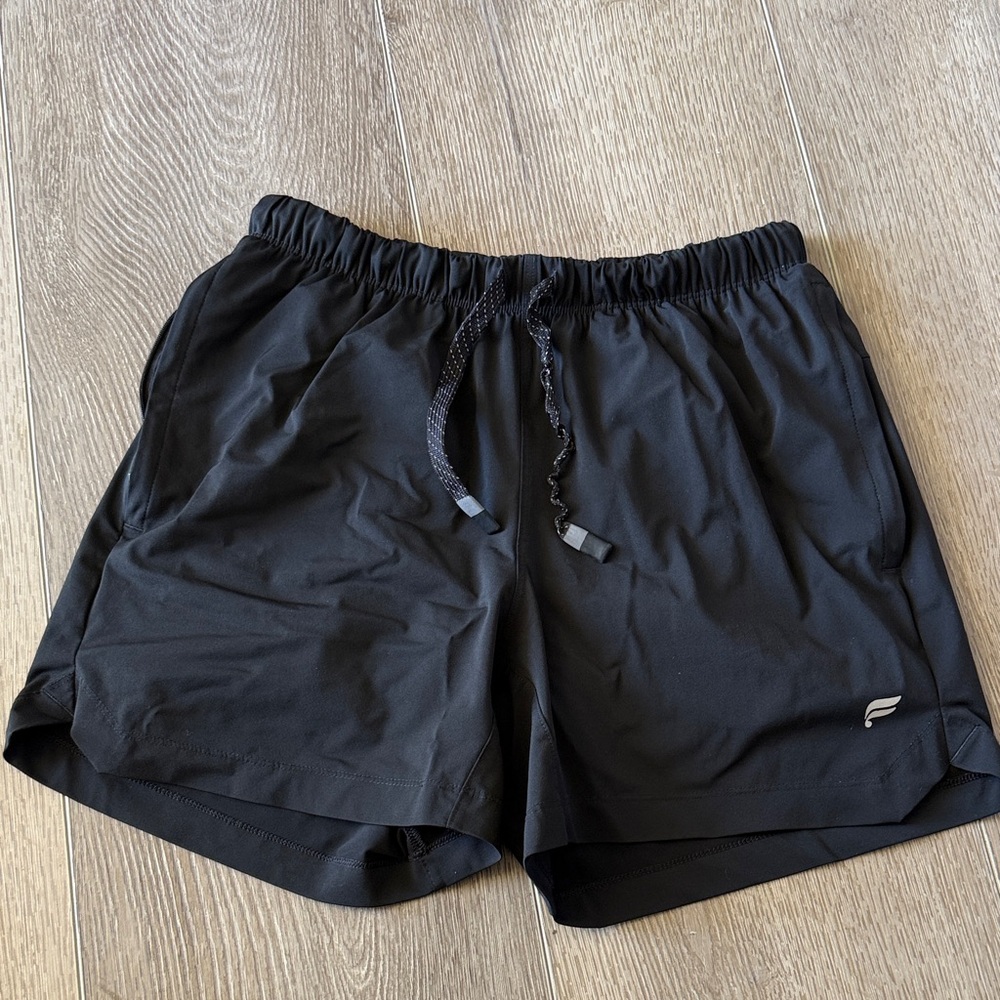 Fabletics Men's Athletic Lined Shorts Trio - Blue, Black, Beige - Picture 5 of 15
